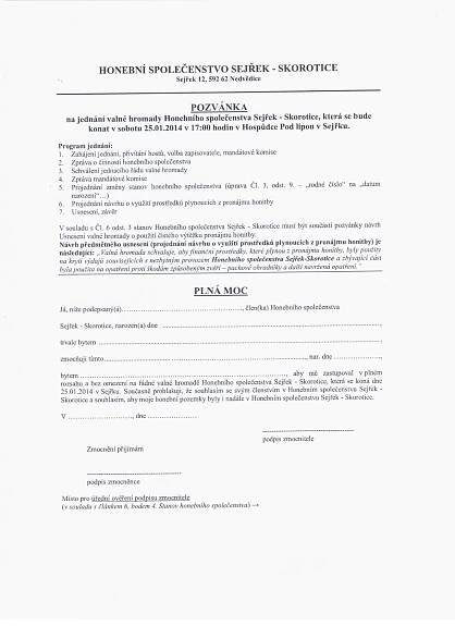 Honební společenstvo Sejřek - Skorotice | Obec Skorotice
