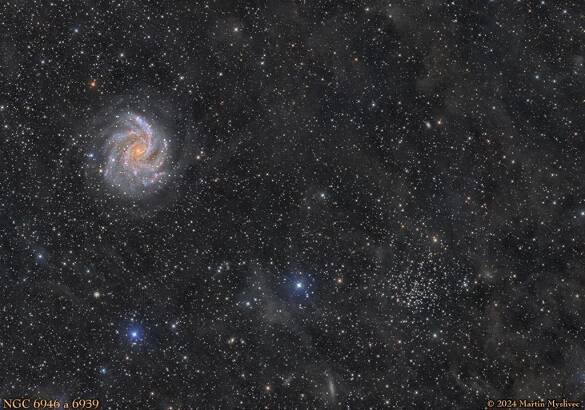 Hvězdárna Běleč nad Orlicí - NGC 6946 a 6939