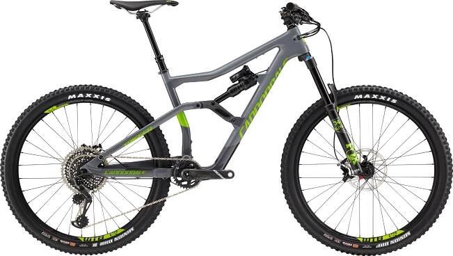 Celoodpružené horské kolo Cannondale Trigger 2 - Stealth Gray w/Flat Charcoal Gray and Acid Green - Gloss (SGY)