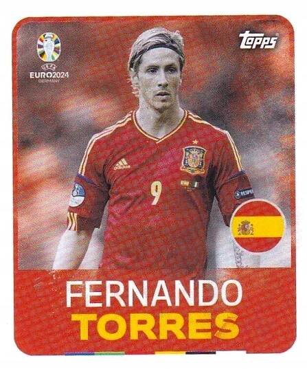 EURO 2024 Samolepka Fernando TORRES LEG 1 Legend Španělsko Topps Samolepky