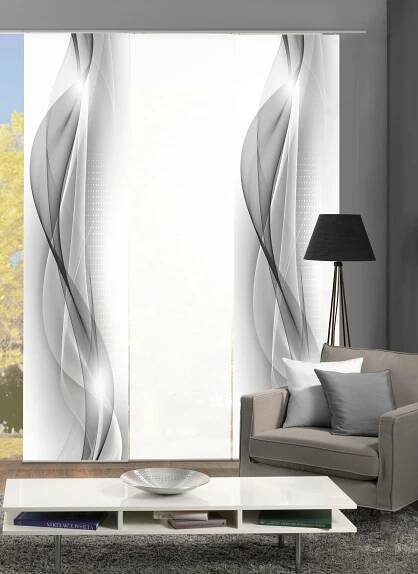 PANELOVÝ ZÁVĚS, 60/245 cm - šedá, Basics, textil (60/245cm)
