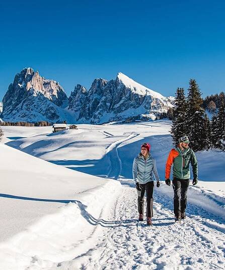 Winter hiking Seiser Alm