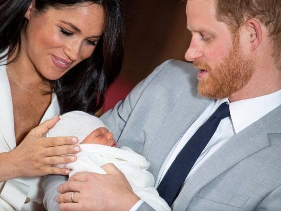 Baby Archie days after he was born.