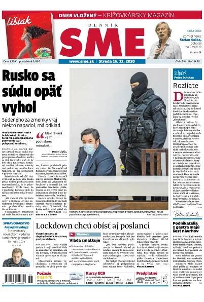 Časopis SME 16/12/2020