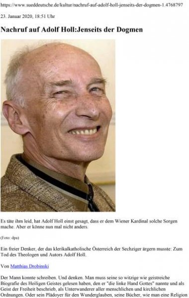 NACHRUFE - Adolf Holl-Website