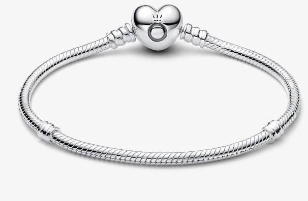 Moments Heart & Snake Chain Bracelet image number 3