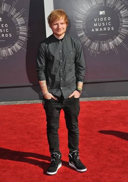 LOS ANGELES, CA - AUGUST 24, 2014: Ed Sheeran at the 2014 MTV Video Music Awards at the Forum, Los Angeles. Ed sheeran stock images, royalty-free photos and pictures
