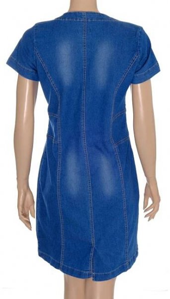 Šaty riflové vel.M modré na zip - Second hand online AXEL
