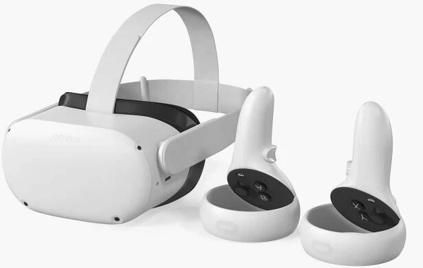 3D Oculus Quest 2 Standalone VR Headset with Controllers