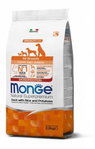 Monge Dog Puppy & Junior Kachna rýže brambory 2,5 kg od 377 Kč - Heureka.cz