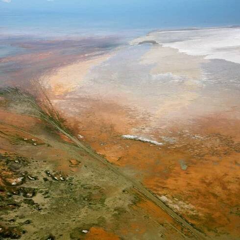 The Great Salt Lake from air