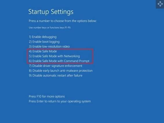 boot into safe mode