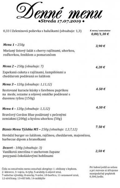 menu – Arkádia hotel
