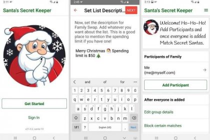 Santa's Secret Keeper app on Android
