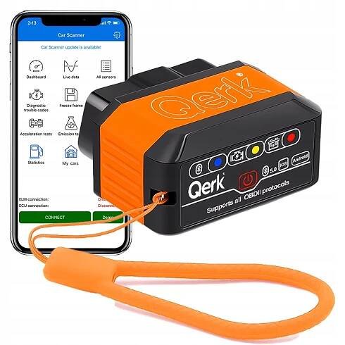 DIAGNOSTICKÉ ROZHRANÍ Qerk OBD2 ELM327 BLUETOOTH 5.0 TESTER Česká instrukce