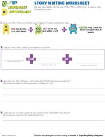 creative writing worksheet helps kids start writing a story