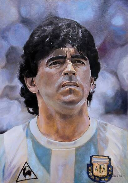 Diego Maradona Poster: The Football Artist - Poster My Wall Shop