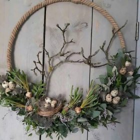 Easter Spring Wreath, Spring Easter Crafts, Easter Wreaths, Christmas Wreaths