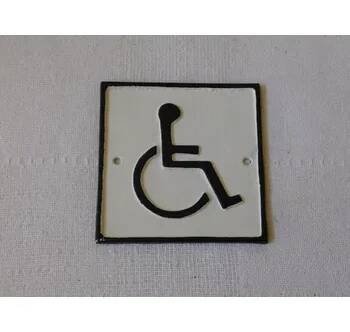 OZNAČENÍ WC INVALIDÉ - LITINOVÁ CEDULKA