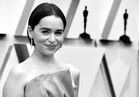 Emilia Clarke at the Academy Awards.