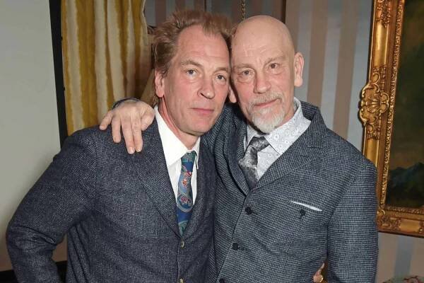 Actor Julian Sands (L) and director John Malkovich attend the premiere of "A Postcard From Istanbul" directed by John Malkovich in collaboration with St. Regis Hotels & Resorts at 5 Hertford Street on March 3, 2015