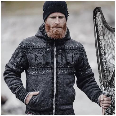 Thor Steinar Pánský Hrubý Sveter Runa - Hnedá