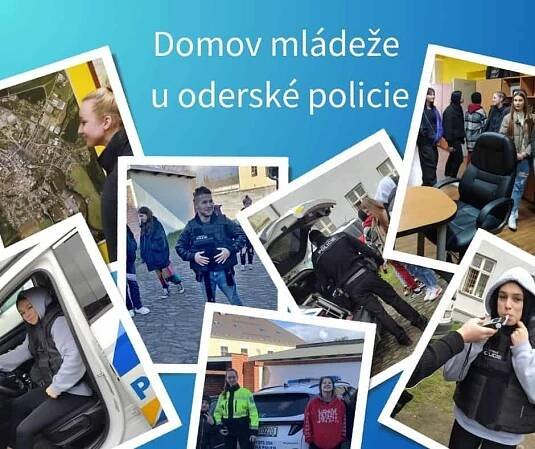 Domov mládeže na exkurzi u policie - Střední škola Odry