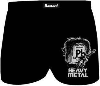 Heavy Metal pánské trenky Black – digi-tisk (na objednání)