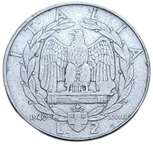 ✅Itálie 2 liry 1940 magnetic. - Král Viktor Emanuel III. (1900 - 1946) - Numismatika