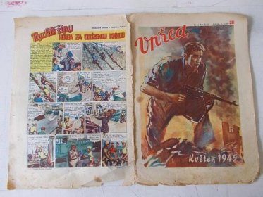 Časopis Vpřed Skaut Junák Fišer komiks Rychlé Šípy Praha 1945  Barton - Starožitnosti a umění