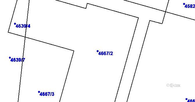 Parcela st. 4667/2 v KÚ Blučina, Katastrální mapa
