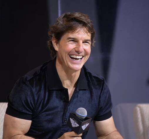 Tom Cruise during a press conference.
