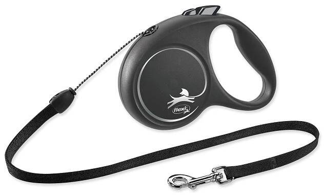 Flexi Black Design S lanko 5m modrá do 12kg