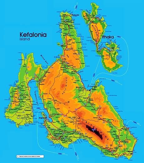 Kefalonia map