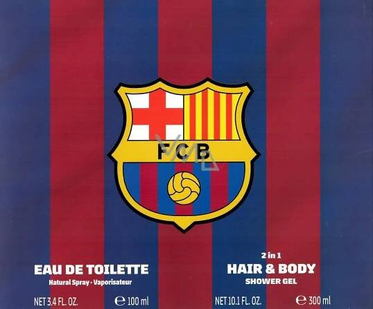 FC Barcelona eau de toilette for men 100 ml + shower gel 300 ml, gift set - VMD parfumerie - drogerie