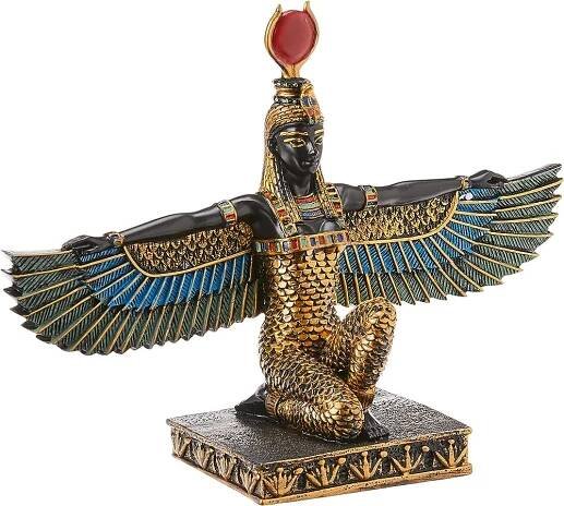 FIGURKA EGYPTSKÉ BOHYNĚ ISIS, PEČOVATELKA O RODINU, SOŠKA, DEKORACE, SOCHA