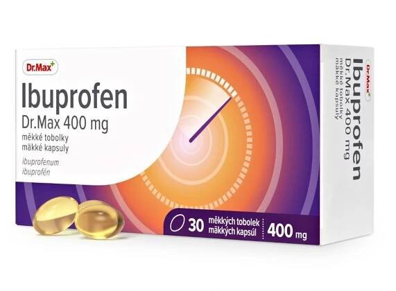 Dr. Max Ibuprofen 400 mg 30 měkkých tobolek