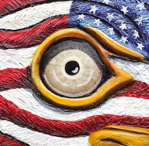 Patriotic Eagle Eye Art | kronkcreations