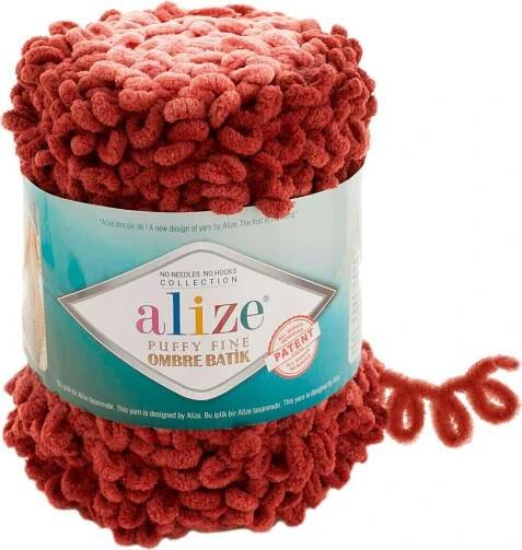 Alize Puffy Fine Ombre Batik 7300 cihlová