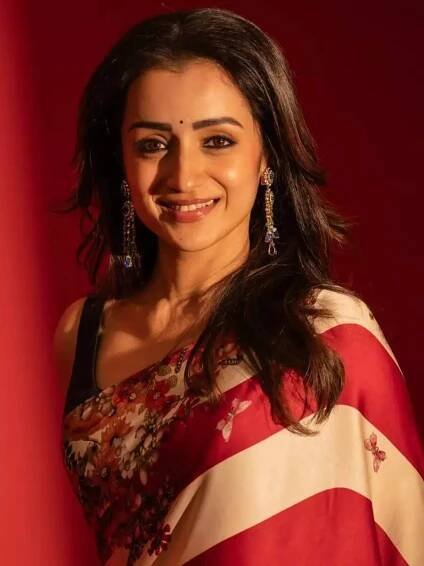 Trisha Krishnan Embraces Timeless Saree Charm with Poise