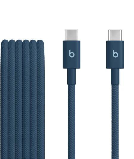 Opletený kabel Beats USB‐C / USB‐C (1,5m) — tmavě modrý