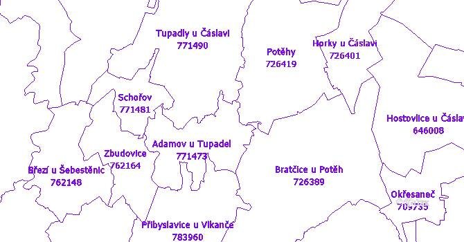 Katastrální mapa Adamov