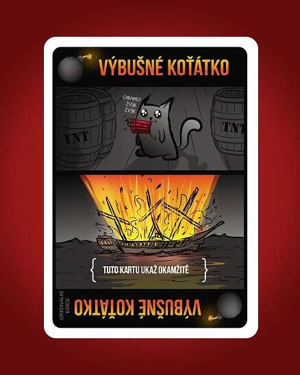 Výbušná koťátka - karetní hra - Kavárna Svět koček