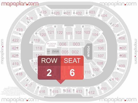 Prague O2 Arena seating plan Concert Koncert plan s cisly sedadel a rad koncerty - detailed seat numbers and row numbering plan with interactive map map layout