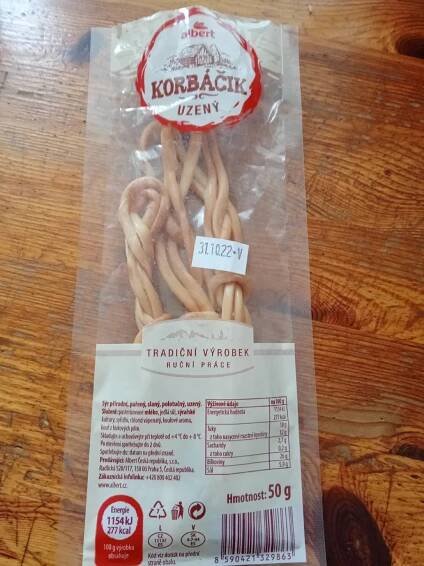 Podrobné informace o potravině Uzený korbáčik