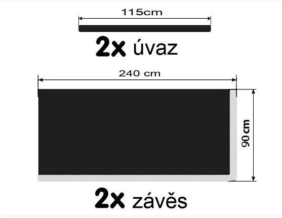 Závěsy solo k zatažení oken