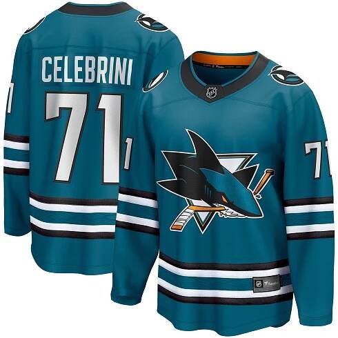 Men's San Jose Sharks Mackenzie Blackwood Fanatics Teal Home Breakaway Jersey