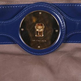 Balenciaga - Lune Leather Handle Bag Brown/Blue