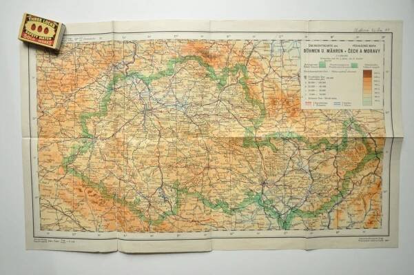 PROTEKTORÁT ČECHY A MORAVA - BÖHMEN UND MÄHREN - MAPA - 1941 - SUDETY