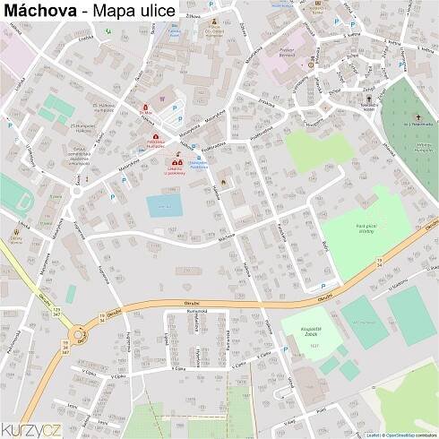 Máchova - mapy | Kurzy.cz